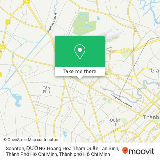 Bản đồ Sconton, ĐƯỜNG Hoàng Hoa Thám Quận Tân Bình, Thành Phố Hồ Chí Minh