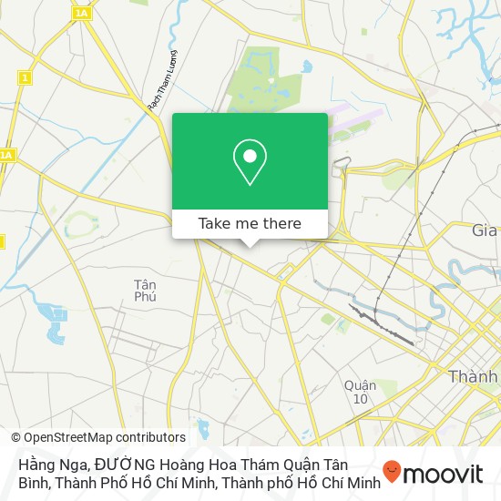 Bản đồ Hằng Nga, ĐƯỜNG Hoàng Hoa Thám Quận Tân Bình, Thành Phố Hồ Chí Minh