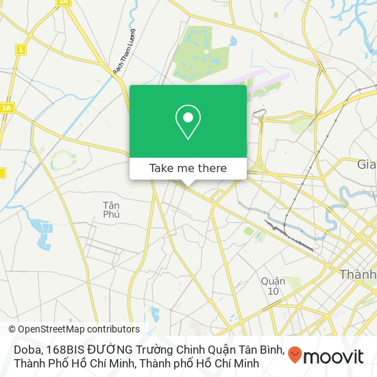 Bản đồ Doba, 168BIS ĐƯỜNG Trường Chinh Quận Tân Bình, Thành Phố Hồ Chí Minh