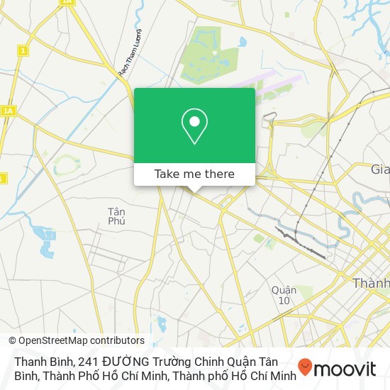 Bản đồ Thanh Bình, 241 ĐƯỜNG Trường Chinh Quận Tân Bình, Thành Phố Hồ Chí Minh
