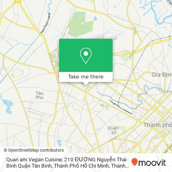 Bản đồ Quan am Vegan Cuisine, 210 ĐƯỜNG Nguyễn Thái Bình Quận Tân Bình, Thành Phố Hồ Chí Minh