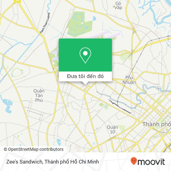 Bản đồ Zee's Sandwich, 317 ĐƯỜNG Nguyễn Thái Bình Quận Tân Bình, Thành Phố Hồ Chí Minh