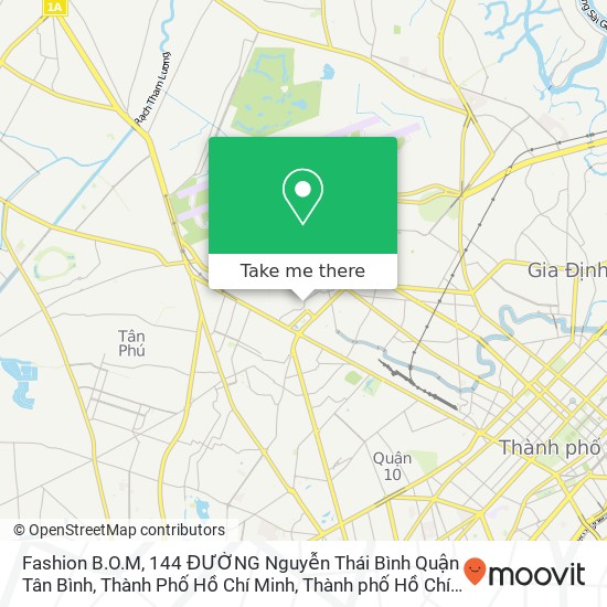 Bản đồ Fashion B.O.M, 144 ĐƯỜNG Nguyễn Thái Bình Quận Tân Bình, Thành Phố Hồ Chí Minh