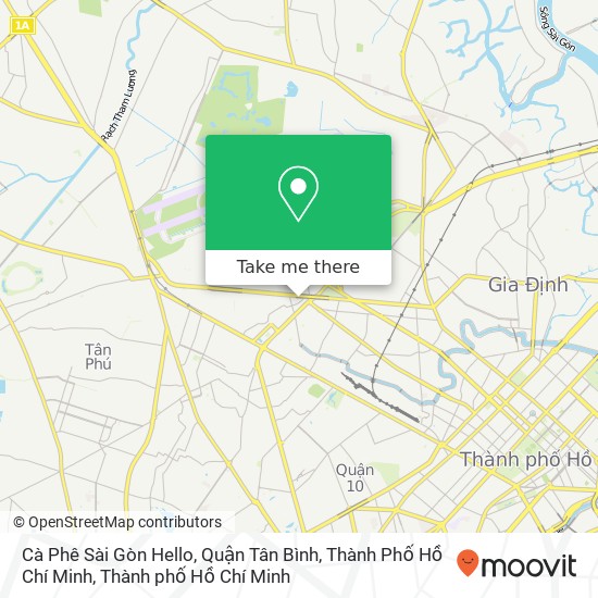 Bản đồ Cà Phê Sài Gòn Hello, Quận Tân Bình, Thành Phố Hồ Chí Minh