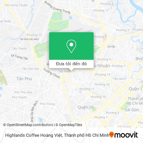 Bản đồ Highlands Coffee Hoàng Việt