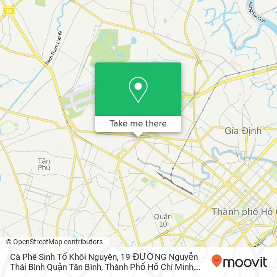 Bản đồ Cà Phê Sinh Tố Khôi Nguyên, 19 ĐƯỜNG Nguyễn Thái Bình Quận Tân Bình, Thành Phố Hồ Chí Minh