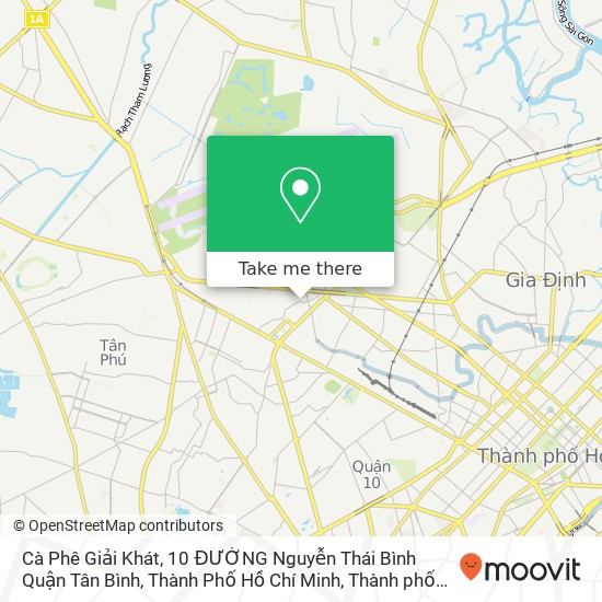 Bản đồ Cà Phê Giải Khát, 10 ĐƯỜNG Nguyễn Thái Bình Quận Tân Bình, Thành Phố Hồ Chí Minh