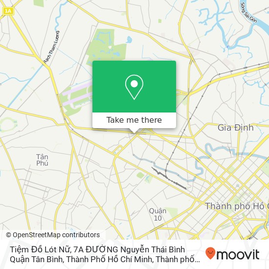 Bản đồ Tiệm Đồ Lót Nữ, 7A ĐƯỜNG Nguyễn Thái Bình Quận Tân Bình, Thành Phố Hồ Chí Minh