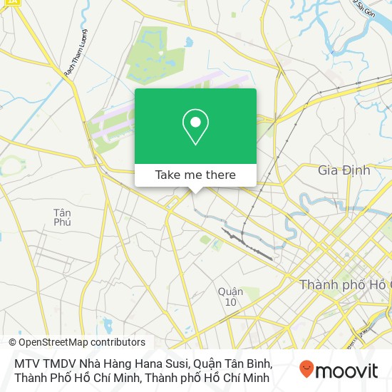 Bản đồ MTV TMDV Nhà Hàng Hana Susi, Quận Tân Bình, Thành Phố Hồ Chí Minh