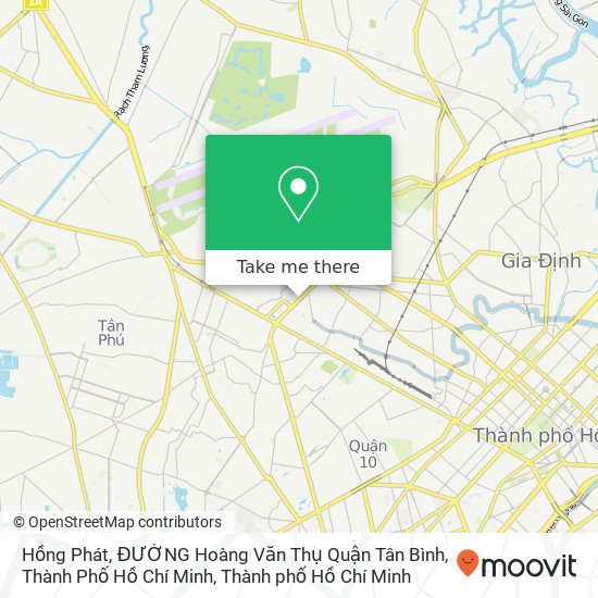 Bản đồ Hồng Phát, ĐƯỜNG Hoàng Văn Thụ Quận Tân Bình, Thành Phố Hồ Chí Minh
