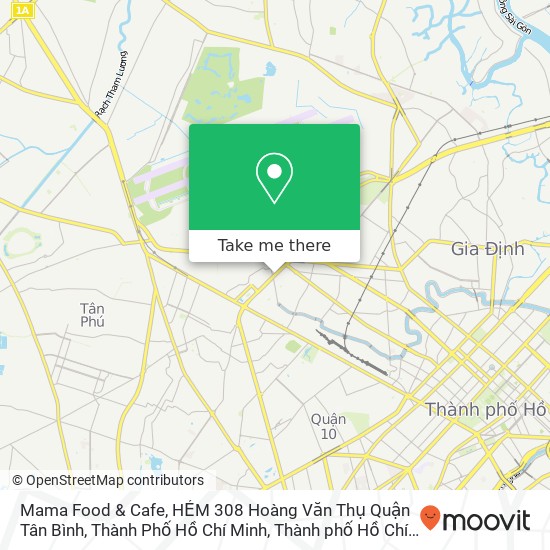 Bản đồ Mama Food & Cafe, HẺM 308 Hoàng Văn Thụ Quận Tân Bình, Thành Phố Hồ Chí Minh