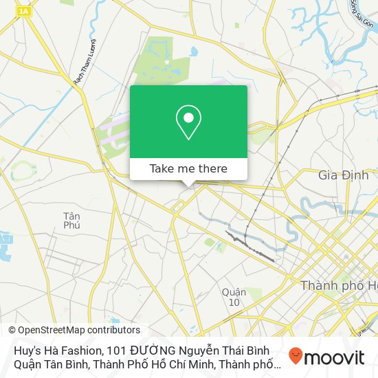 Bản đồ Huy's Hà Fashion, 101 ĐƯỜNG Nguyễn Thái Bình Quận Tân Bình, Thành Phố Hồ Chí Minh