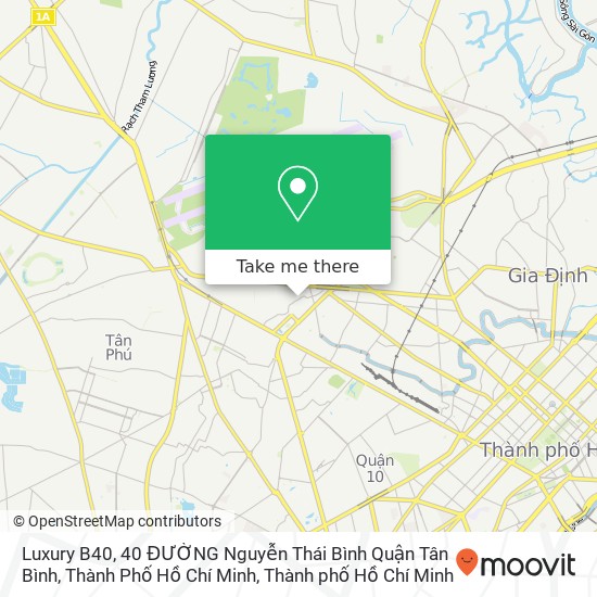 Bản đồ Luxury B40, 40 ĐƯỜNG Nguyễn Thái Bình Quận Tân Bình, Thành Phố Hồ Chí Minh