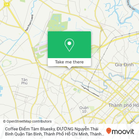 Bản đồ Coffee Điểm Tâm Bluesky, ĐƯỜNG Nguyễn Thái Bình Quận Tân Bình, Thành Phố Hồ Chí Minh