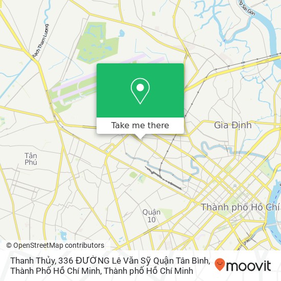 Bản đồ Thanh Thủy, 336 ĐƯỜNG Lê Văn Sỹ Quận Tân Bình, Thành Phố Hồ Chí Minh