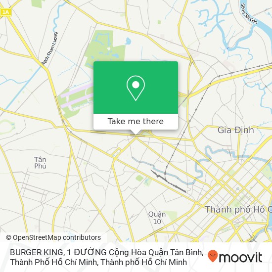 Bản đồ BURGER KING, 1 ĐƯỜNG Cộng Hòa Quận Tân Bình, Thành Phố Hồ Chí Minh