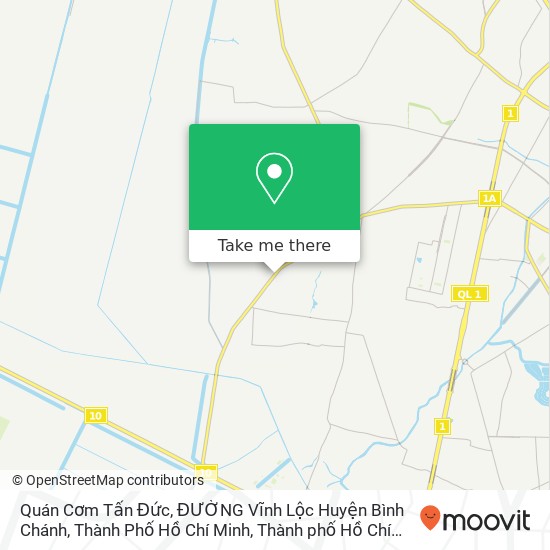 Bản đồ Quán Cơm Tấn Đức, ĐƯỜNG Vĩnh Lộc Huyện Bình Chánh, Thành Phố Hồ Chí Minh