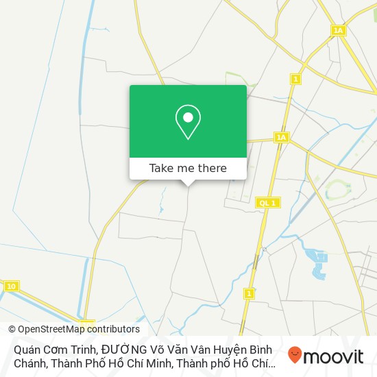 Bản đồ Quán Cơm Trinh, ĐƯỜNG Võ Văn Vân Huyện Bình Chánh, Thành Phố Hồ Chí Minh