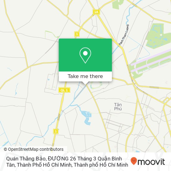 Bản đồ Quán Thăng Bảo, ĐƯỜNG 26 Tháng 3 Quận Bình Tân, Thành Phố Hồ Chí Minh
