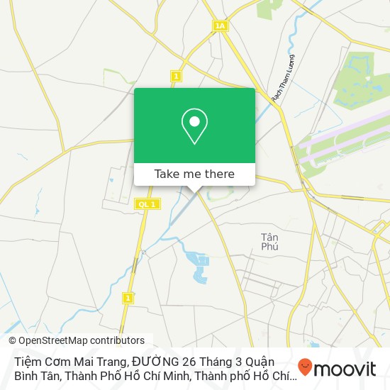 Bản đồ Tiệm Cơm Mai Trang, ĐƯỜNG 26 Tháng 3 Quận Bình Tân, Thành Phố Hồ Chí Minh