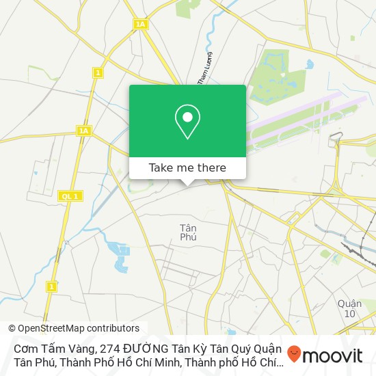 Bản đồ Cơm Tấm Vàng, 274 ĐƯỜNG Tân Kỳ Tân Quý Quận Tân Phú, Thành Phố Hồ Chí Minh