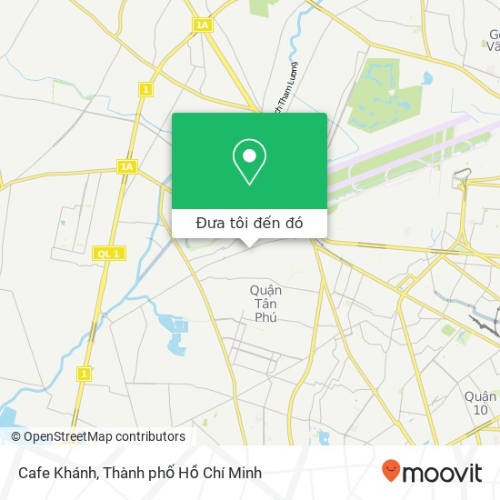 Bản đồ Cafe Khánh, 2 ĐƯỜNG Cầu Xéo Quận Tân Phú, Thành Phố Hồ Chí Minh