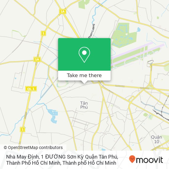 Bản đồ Nhà May Định, 1 ĐƯỜNG Sơn Kỳ Quận Tân Phú, Thành Phố Hồ Chí Minh