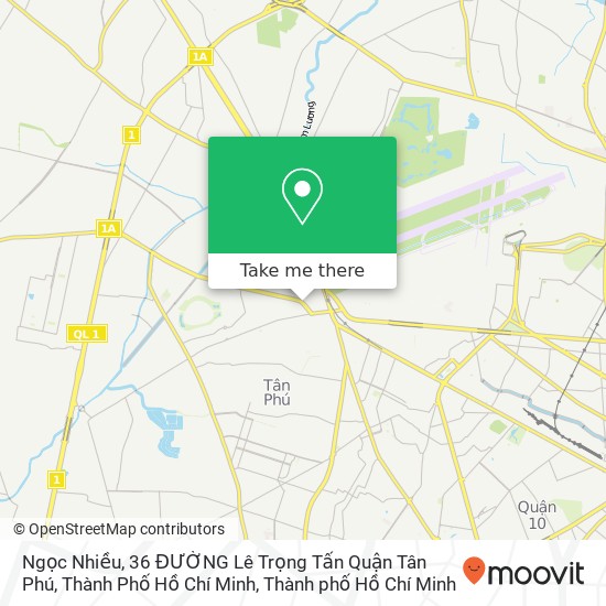Bản đồ Ngọc Nhiều, 36 ĐƯỜNG Lê Trọng Tấn Quận Tân Phú, Thành Phố Hồ Chí Minh