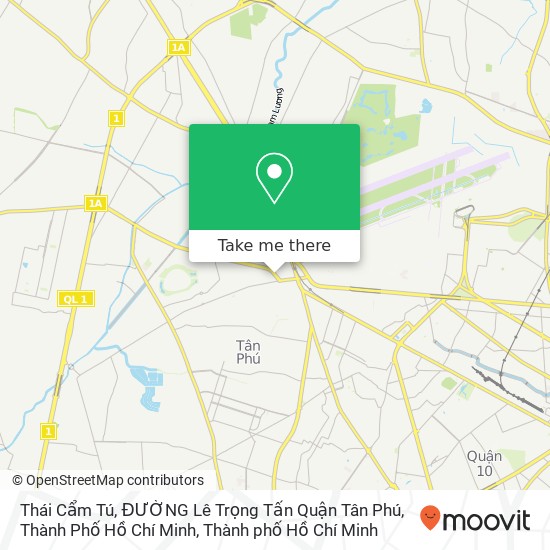 Bản đồ Thái Cẩm Tú, ĐƯỜNG Lê Trọng Tấn Quận Tân Phú, Thành Phố Hồ Chí Minh