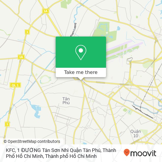 Bản đồ KFC, 1 ĐƯỜNG Tân Sơn Nhì Quận Tân Phú, Thành Phố Hồ Chí Minh
