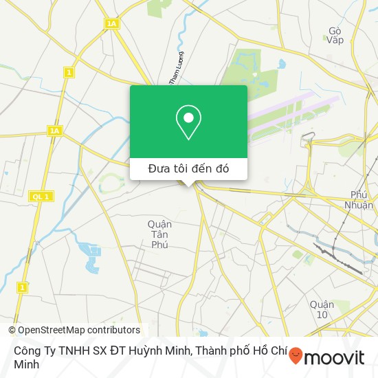 Bản đồ Công Ty TNHH SX ĐT Huỳnh Minh, ĐƯỜNG Tân Sơn Nhì Quận Tân Phú, Thành Phố Hồ Chí Minh