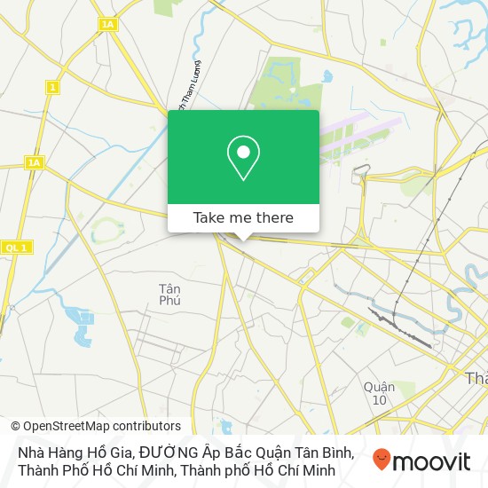 Bản đồ Nhà Hàng Hồ Gia, ĐƯỜNG Ấp Bắc Quận Tân Bình, Thành Phố Hồ Chí Minh
