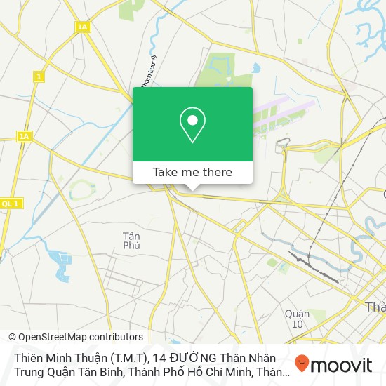 Bản đồ Thiên Minh Thuận (T.M.T), 14 ĐƯỜNG Thân Nhân Trung Quận Tân Bình, Thành Phố Hồ Chí Minh