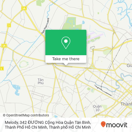 Bản đồ Melody, 342 ĐƯỜNG Cộng Hòa Quận Tân Bình, Thành Phố Hồ Chí Minh