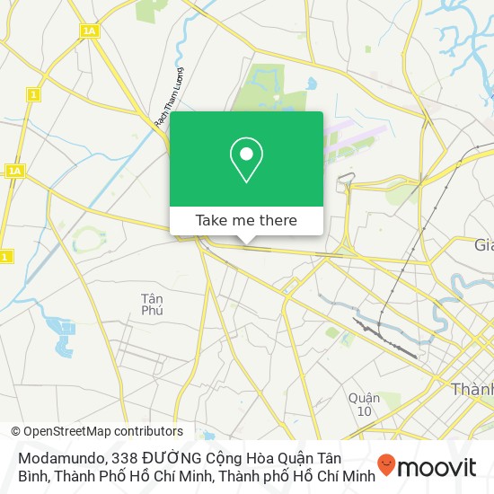 Bản đồ Modamundo, 338 ĐƯỜNG Cộng Hòa Quận Tân Bình, Thành Phố Hồ Chí Minh
