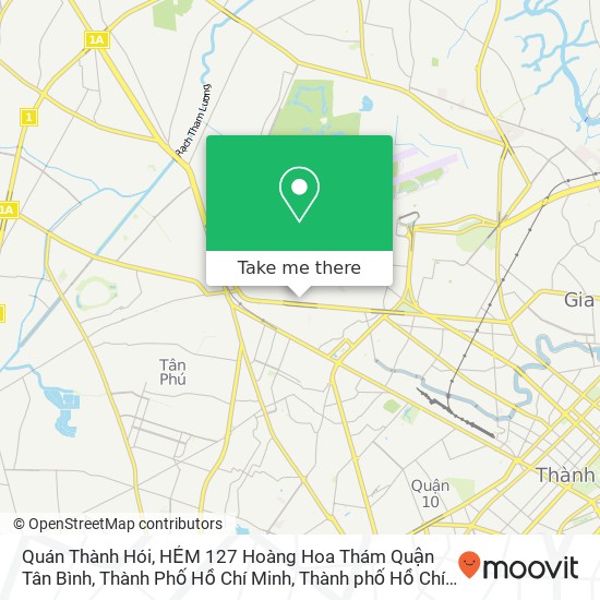 Bản đồ Quán Thành Hói, HẺM 127 Hoàng Hoa Thám Quận Tân Bình, Thành Phố Hồ Chí Minh