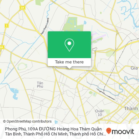 Bản đồ Phong Phú, 109A ĐƯỜNG Hoàng Hoa Thám Quận Tân Bình, Thành Phố Hồ Chí Minh