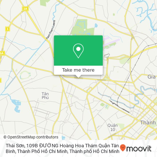 Bản đồ Thái Sơn, 109B ĐƯỜNG Hoàng Hoa Thám Quận Tân Bình, Thành Phố Hồ Chí Minh