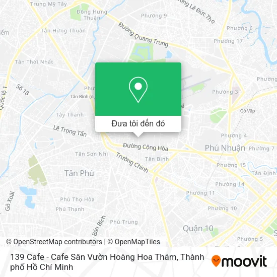 Bản đồ 139 Cafe - Cafe Sân Vườn Hoàng Hoa Thám