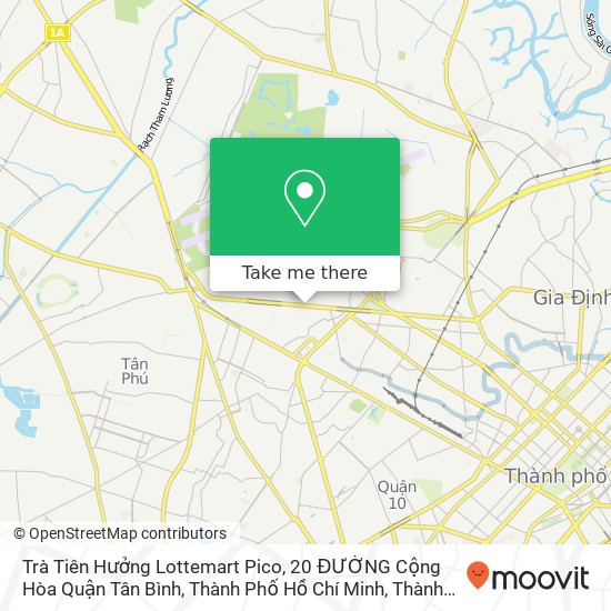 Bản đồ Trà Tiên Hưởng Lottemart Pico, 20 ĐƯỜNG Cộng Hòa Quận Tân Bình, Thành Phố Hồ Chí Minh