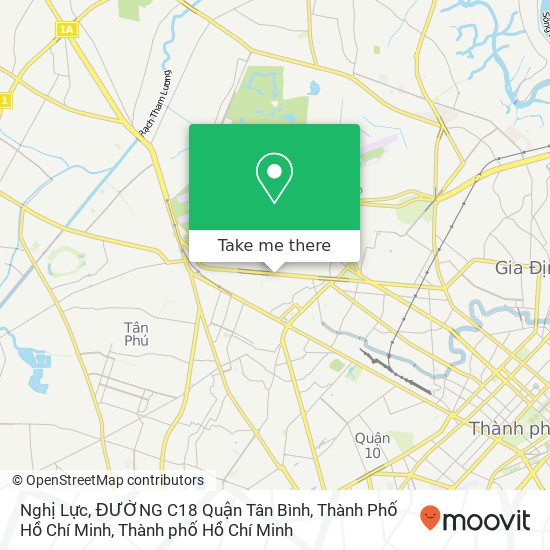 Bản đồ Nghị Lực, ĐƯỜNG C18 Quận Tân Bình, Thành Phố Hồ Chí Minh