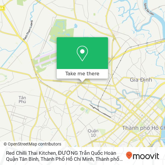 Bản đồ Red Chilli Thai Kitchen, ĐƯỜNG Trần Quốc Hoàn Quận Tân Bình, Thành Phố Hồ Chí Minh
