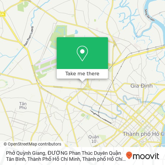 Bản đồ Phở Quỳnh Giang, ĐƯỜNG Phan Thúc Duyên Quận Tân Bình, Thành Phố Hồ Chí Minh