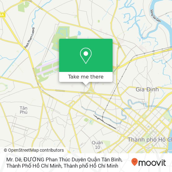 Bản đồ Mr. Dê, ĐƯỜNG Phan Thúc Duyên Quận Tân Bình, Thành Phố Hồ Chí Minh