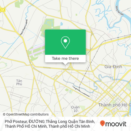 Bản đồ Phở Posteur, ĐƯỜNG Thăng Long Quận Tân Bình, Thành Phố Hồ Chí Minh