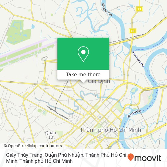 Bản đồ Giày Thùy Trang, Quận Phú Nhuận, Thành Phố Hồ Chí Minh