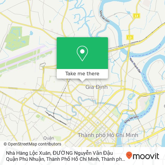 Bản đồ Nhà Hàng Lộc Xuân, ĐƯỜNG Nguyễn Văn Đậu Quận Phú Nhuận, Thành Phố Hồ Chí Minh