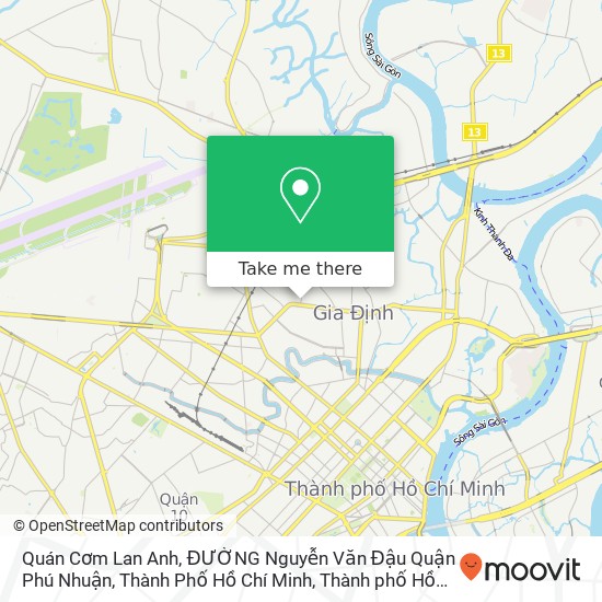 Bản đồ Quán Cơm Lan Anh, ĐƯỜNG Nguyễn Văn Đậu Quận Phú Nhuận, Thành Phố Hồ Chí Minh