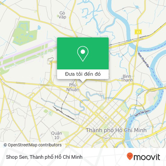 Bản đồ Shop Sen, ĐƯỜNG Phan Xích Long Quận Phú Nhuận, Thành Phố Hồ Chí Minh
