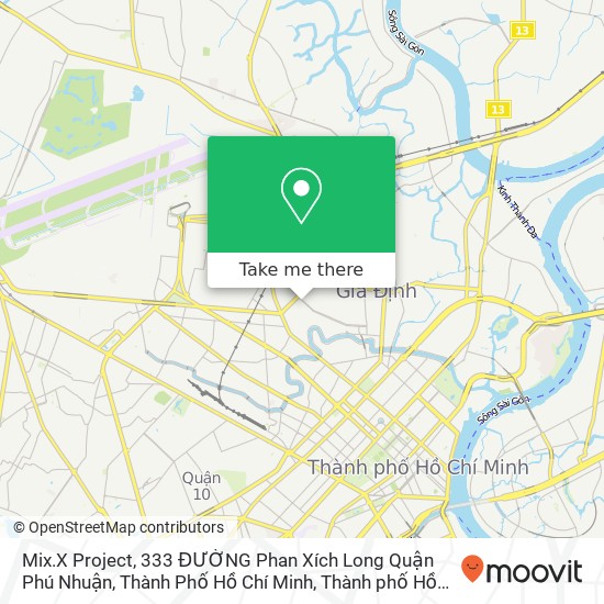 Bản đồ Mix.X Project, 333 ĐƯỜNG Phan Xích Long Quận Phú Nhuận, Thành Phố Hồ Chí Minh